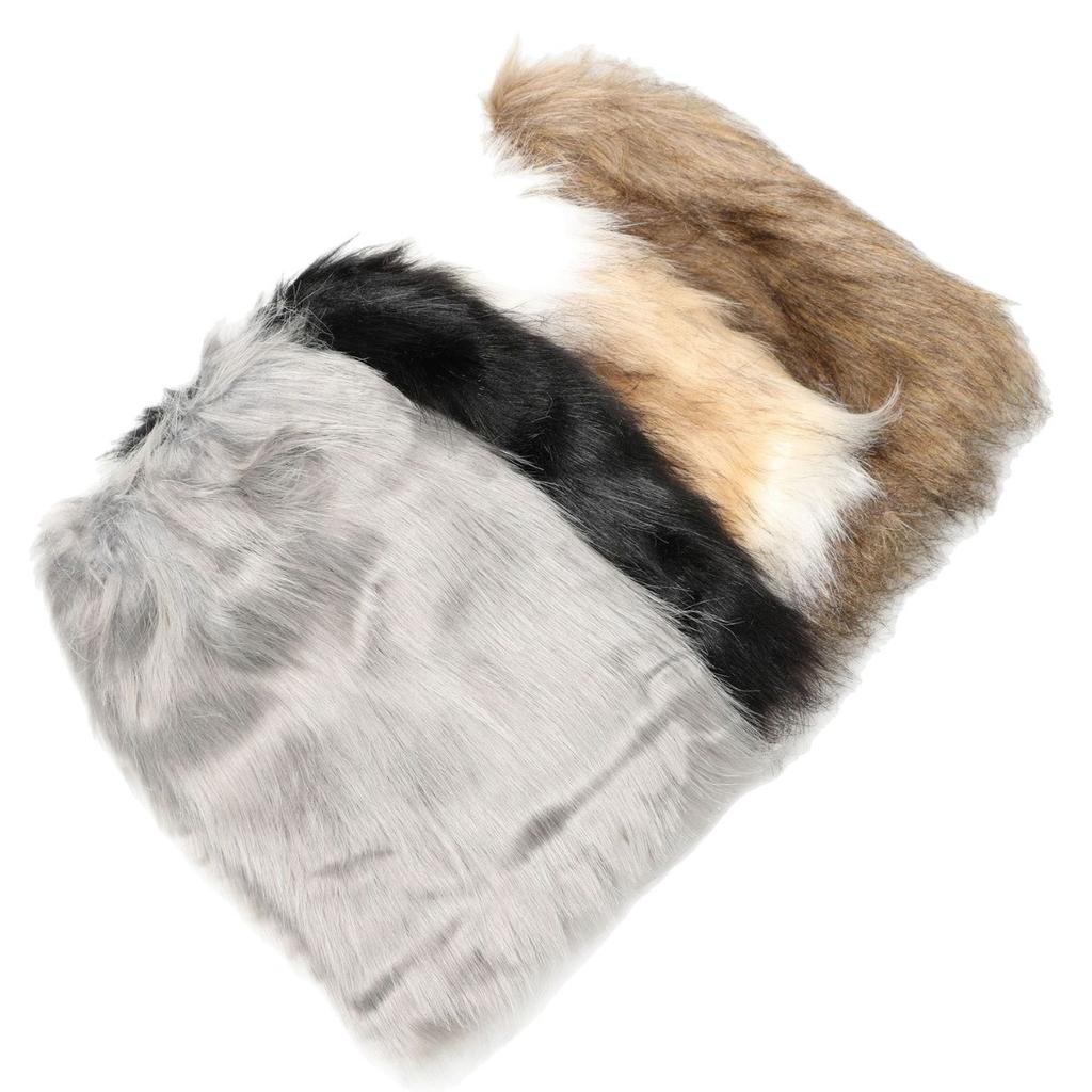 y2k Plush thickened warm leg warmers for autumn and winter, faux fur leg covers, retro subculture style, fluffy and plush