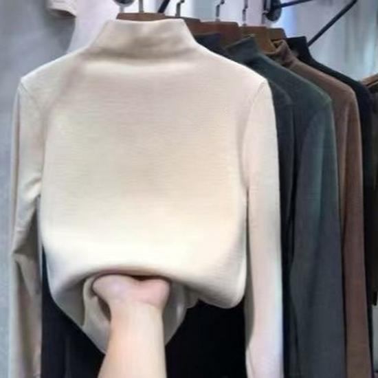 Camiseta Térmica de Forro Polar para Niños, Manga Larga, Cuello Semi Alto, Capa Base para Niños y Niñas (Edades Medianas a Mayores), Ideal para Otoño/Invierno