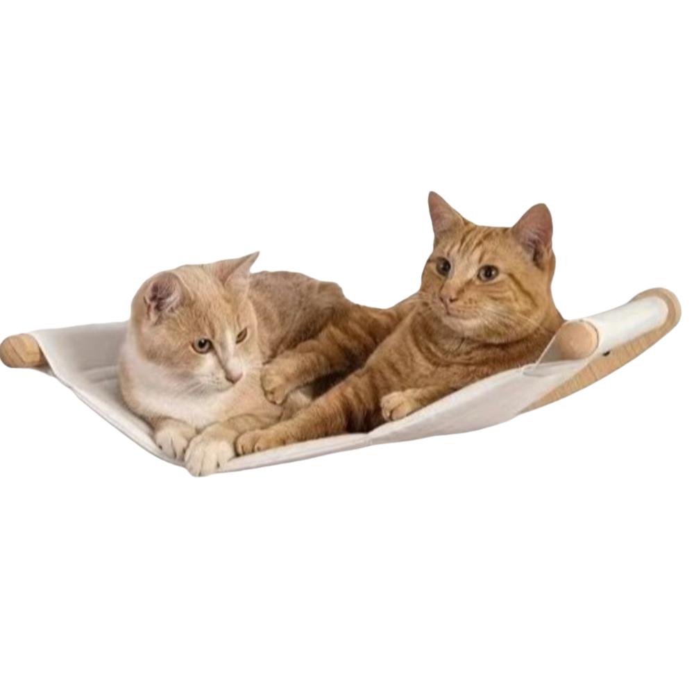 Wooden Cat Climbing Shelf Wear Resistant with Cushion Sisal Rope Cat Stairs Space Saving Pet Wall Steps Sleeping