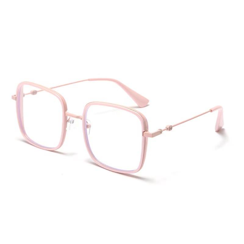 Fashion Glasses Anti-Blue Flat Glasses Pure Black Glasses Frame Plain Artifact