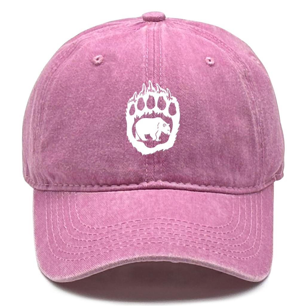 White Bear Paws Print Adjustable Baseball Hat Take Care Of Bears Cotton Caps For Woman Vintage-Inspired Simple Snapback Sun Hat