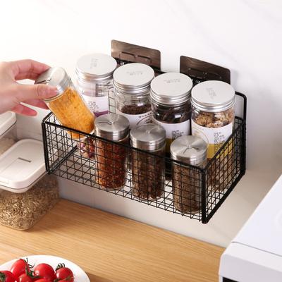 Estante de baño de pared negro, estante para ducha, champú, almacenamiento de condimentos de cocina