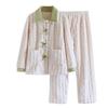 Women's Flannel Can Be Worn Outside, Soft And Comfortable, Thick And Warm, Plus Size Long Sleeved Long Pants Home Suit Set