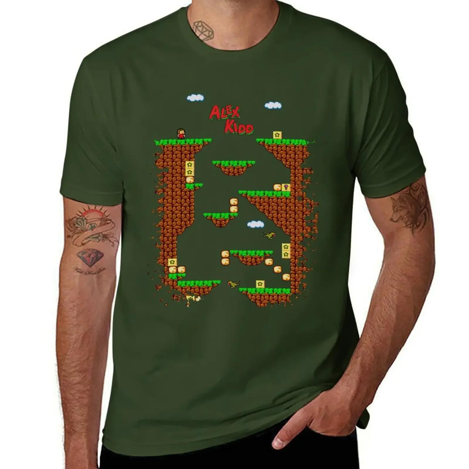 Alex Kidd in Miracle World T-Shirt Ästhetische Kleidung Schwarze für einen Jungen Herren Grafik-T-Shirts L