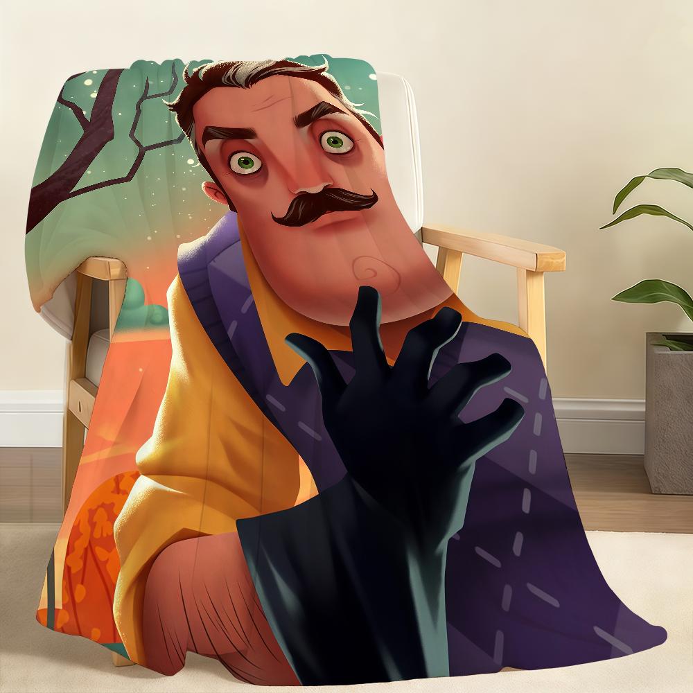 

Hot Game H HELLO N NEIGHBOR S Blanket Soft Throw Blanket for Home Bedroom Bed Sofa Picnic Travel Office Rest Cover Blanket Gift 75x90cm