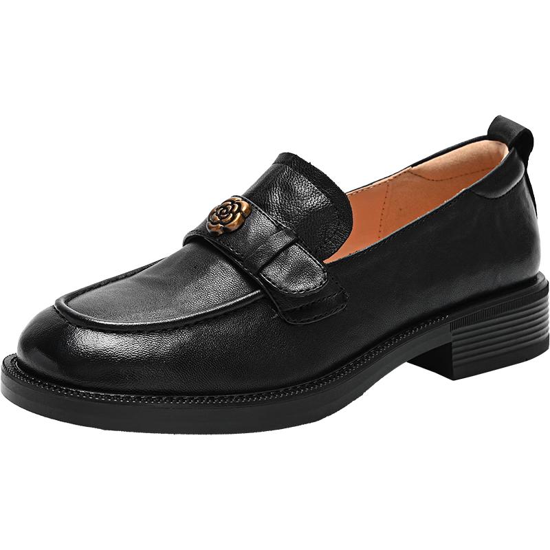 ZHR JE50 Women s Thick-Soled Sheepskin Loafers 37
