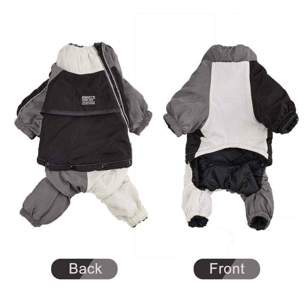 Winter Dog Jacket Warm Thicken Cotton Clothes With Traction Ring Dog Windproof Coat Medium Large Dogs Outdoor Cold Proof Clothes