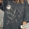 Vintage Werewolf T Shirt, Full Moon Howling Wolf Tee, Gothic Horror Shirt, Halloween Creature Top, Mythical Beast Gift, Dark Forest Art Tee