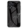 For Oppo A38 4G Case Marble Pattern Tempered Glass+PC+TPU Phone Back Cover