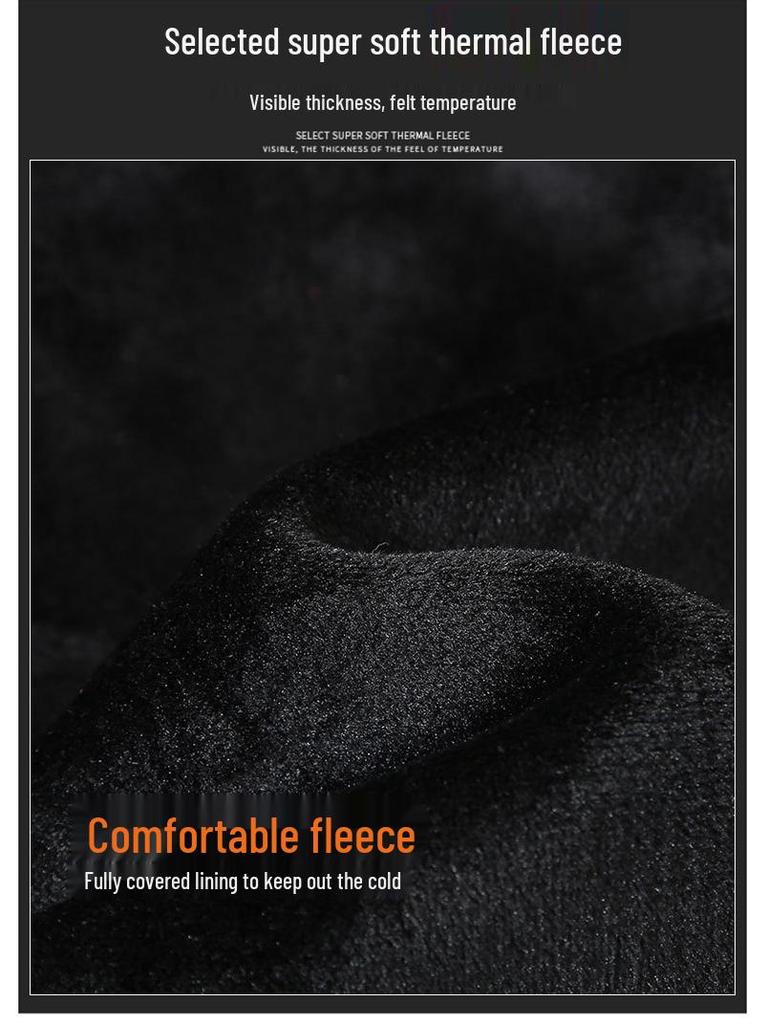 Men's Plus Size Fleece-Lined Corduroy Pants - Straight, Loose Fit, Autumn/Winter Casual Trousers