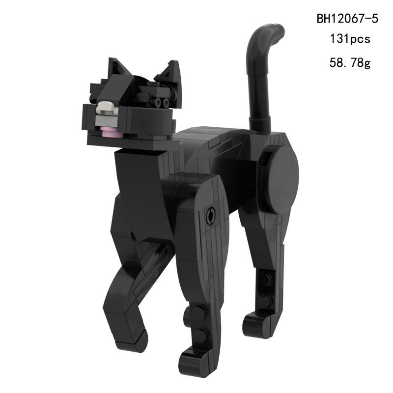 Pet Cat Building Blocks Set With Abs Material Creative Diy Toy For Kids