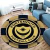 Portsmouth Football Club Round Area Rug,Carpet Rug for Living Room Bedroom Sofa Playroom Decor,Non-slip Floor Mat