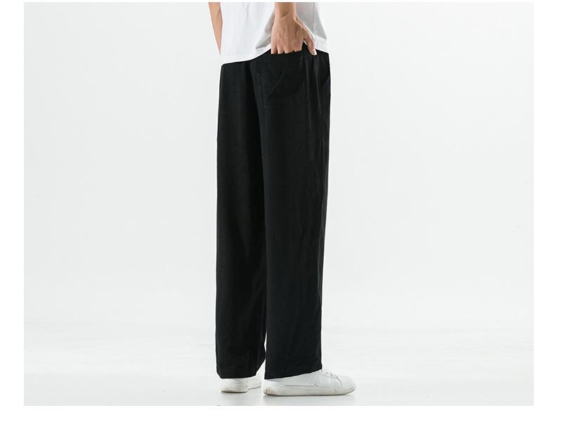 Pantalones Casuales de Lino de Lujo Ligero para Hombre Vonsrman - Estilo Chino, Otoño, Corte Holgado, Talla Grande, Corte Recto