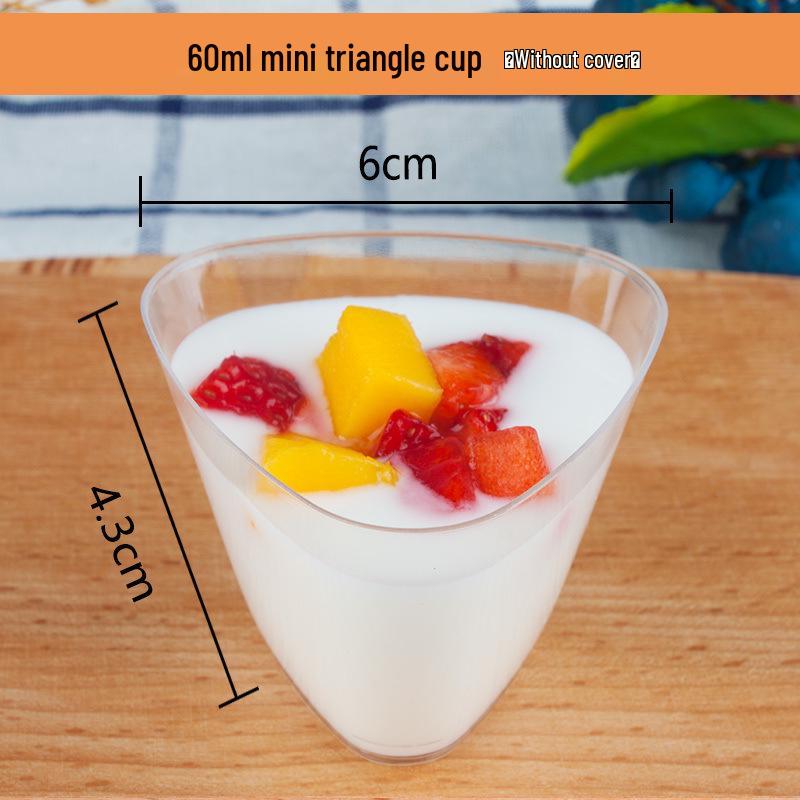 High-Stemmed Disposable Transparent Cup for Desserts, Pudding, Milkshakes, Mousse, Ice Cream, Red Wine, or Champagne.