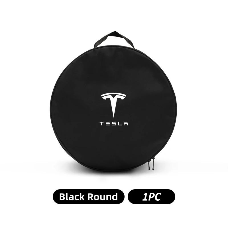 

Автомобільна наклейка Tesla Автомобільний EV Зарядний пристрій Зберігання Кругла Оксфордська Перезаряджувана Сумка для Зарядних Пістолетів Для Tesla Model 3 S Y X