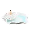 Incense Stick Holder Ceramic Flower Shape Home Decoration Incense Burner Catcher Tray White