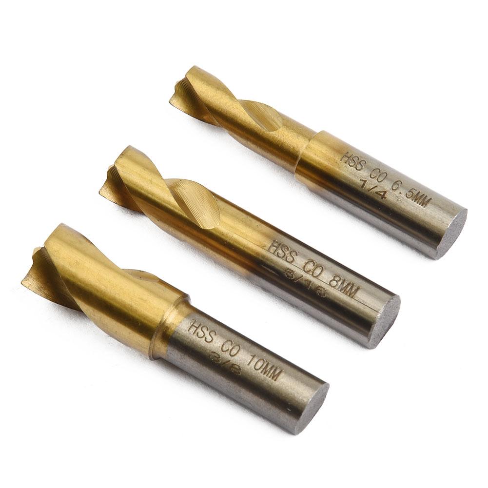 3pc 6.5 8 10mm HSS CO Spots Weld Cutter Plating Sawtooth Points Countersink Bits Remove Sheet Metal Solder Joint