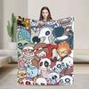Undertale Sans Skelett Decke Flanell Ganzjahres Anime Spiel Cartoon Leicht Tragbar Überwurf für Bett Sofa