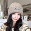 Simple casual wool hat women's autumn and winter fashion versatile warm cold cover cold hat ear protector knitted hat men