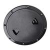 8in Round Deck Plate UV Resistant Black Inspection Hatch Cover for Marine Boat RV