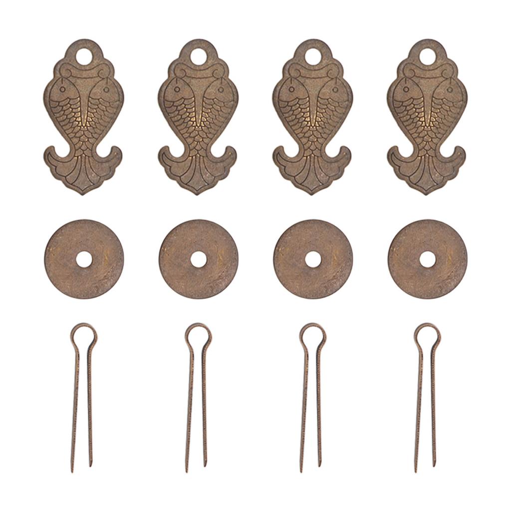 4 Sets Antique Drawer Pendant Pulls Exquisite Pattern Elegant Retro Pendant Antique Decorative