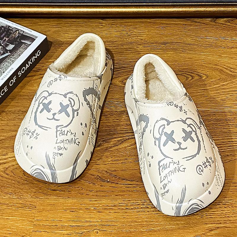 Зимняя пара плюс бархат теплые хлопковые туфли ленивые туфли повседневная мода плюс — фото 6