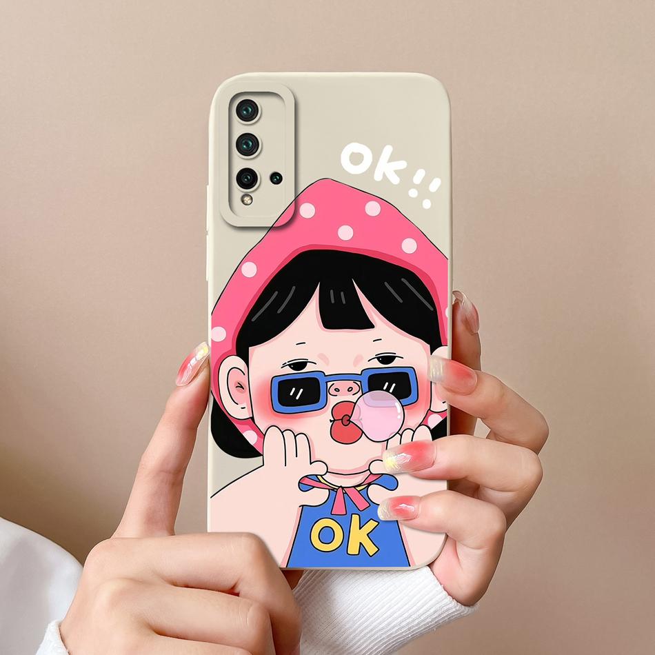 Case For Huawei Nova 5T Cover For Huawei Nova 6 Nova 7 Cartoon Bumper For Nova 5 T Nova6 Nova7 Soft Liquid Silicone Phone Cases