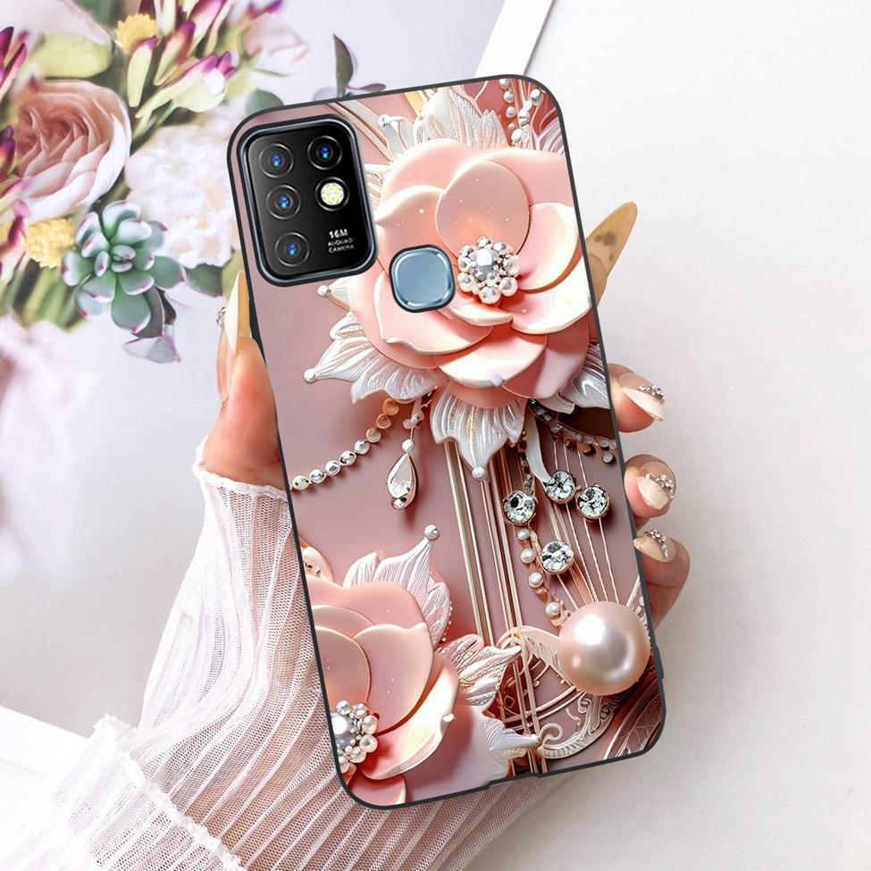 Case For Infinix Hot 10 Cover Aesthetic Cute Cat Fashion Funny Painted Bumper For Infinix Hot10 X682B X682C Casing