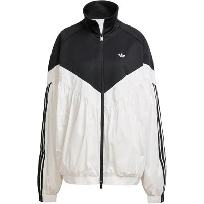 Veste de survêtement Originals Logo rayé Polyvalente Confortable Veste décontractée Veste pour femme Blanc Noir JZ6777