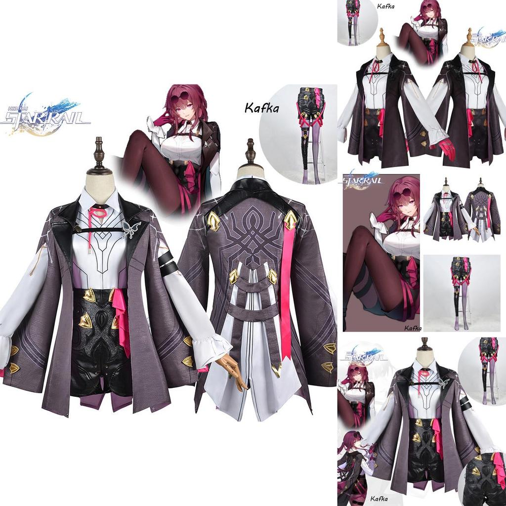 Honkai Star Rail Kafka Cosplay Costume Full Set For Women, Polyester Fabric Xs-xxxl