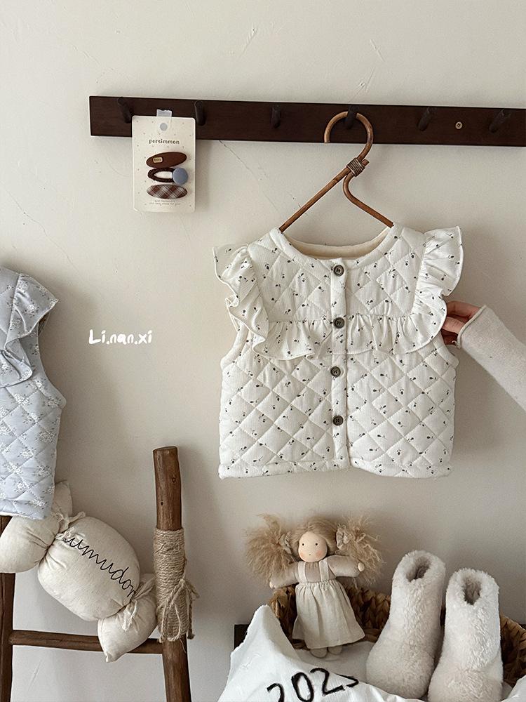 88330 Autumn/Winter Quilted Cotton Vest for Kids - New 2025 Warm Sleeveless Jacket for Boys & Girls