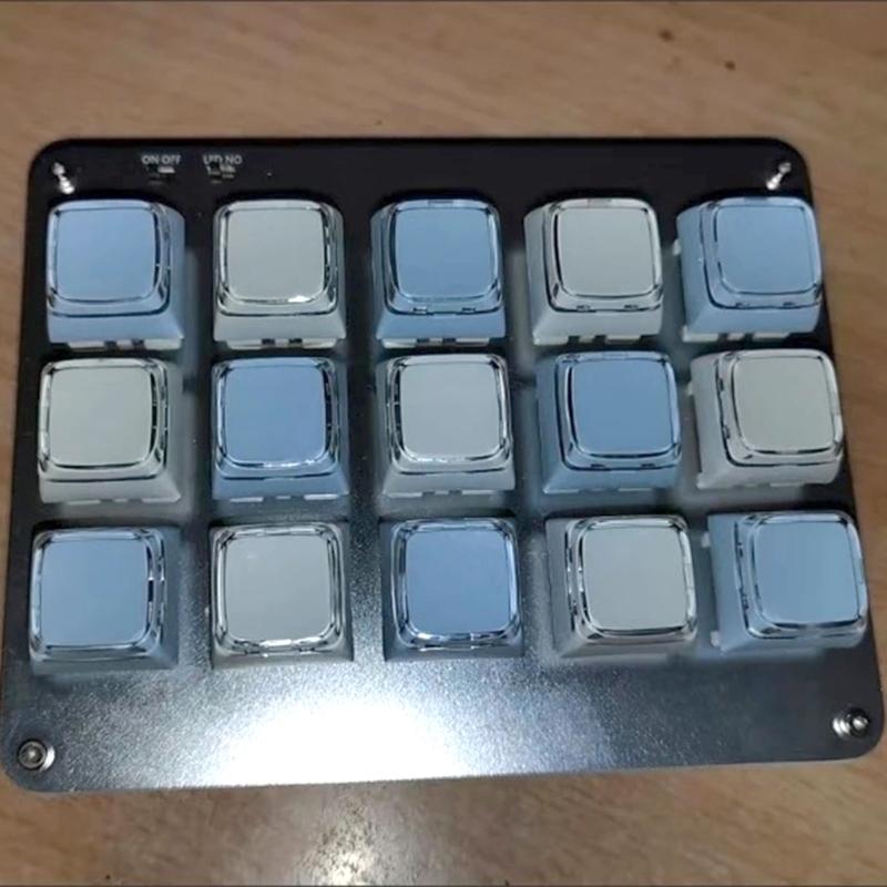 8pcs PBT Blank Keycap Set Cheey Profile PBT+PC 1U Keycaps for Mechanical Keyboards with Durability Classical Color