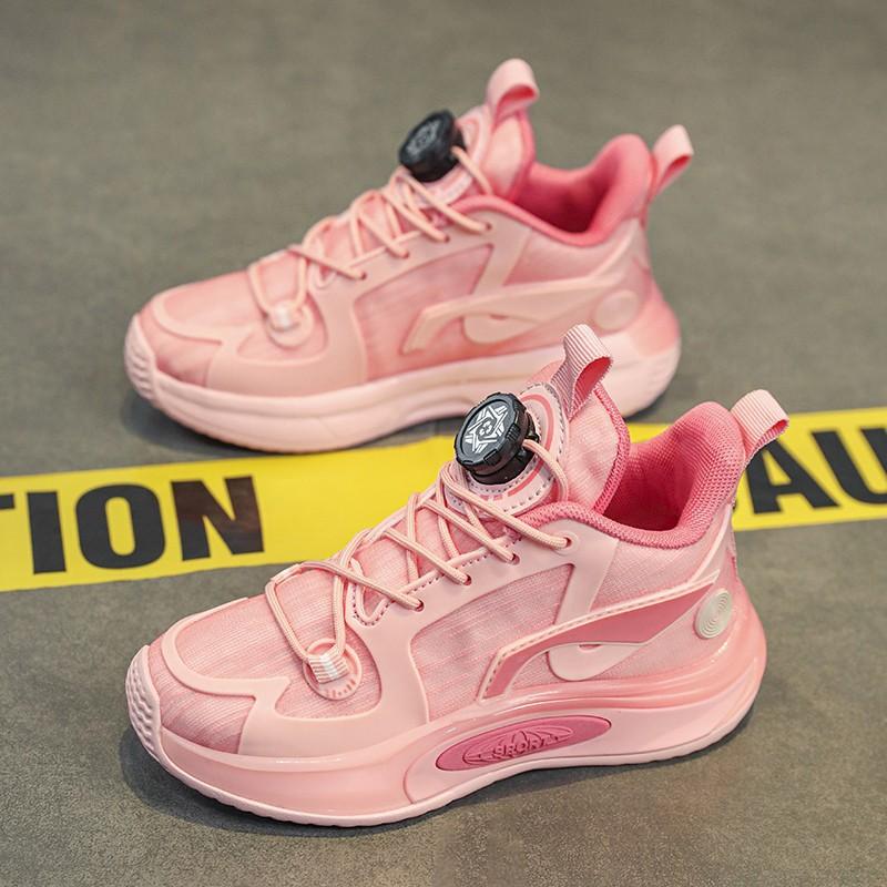 Children's sports shoes luminous casual trendy shoes breathable mesh basketball shoes student teenager rotating buckle running shoes