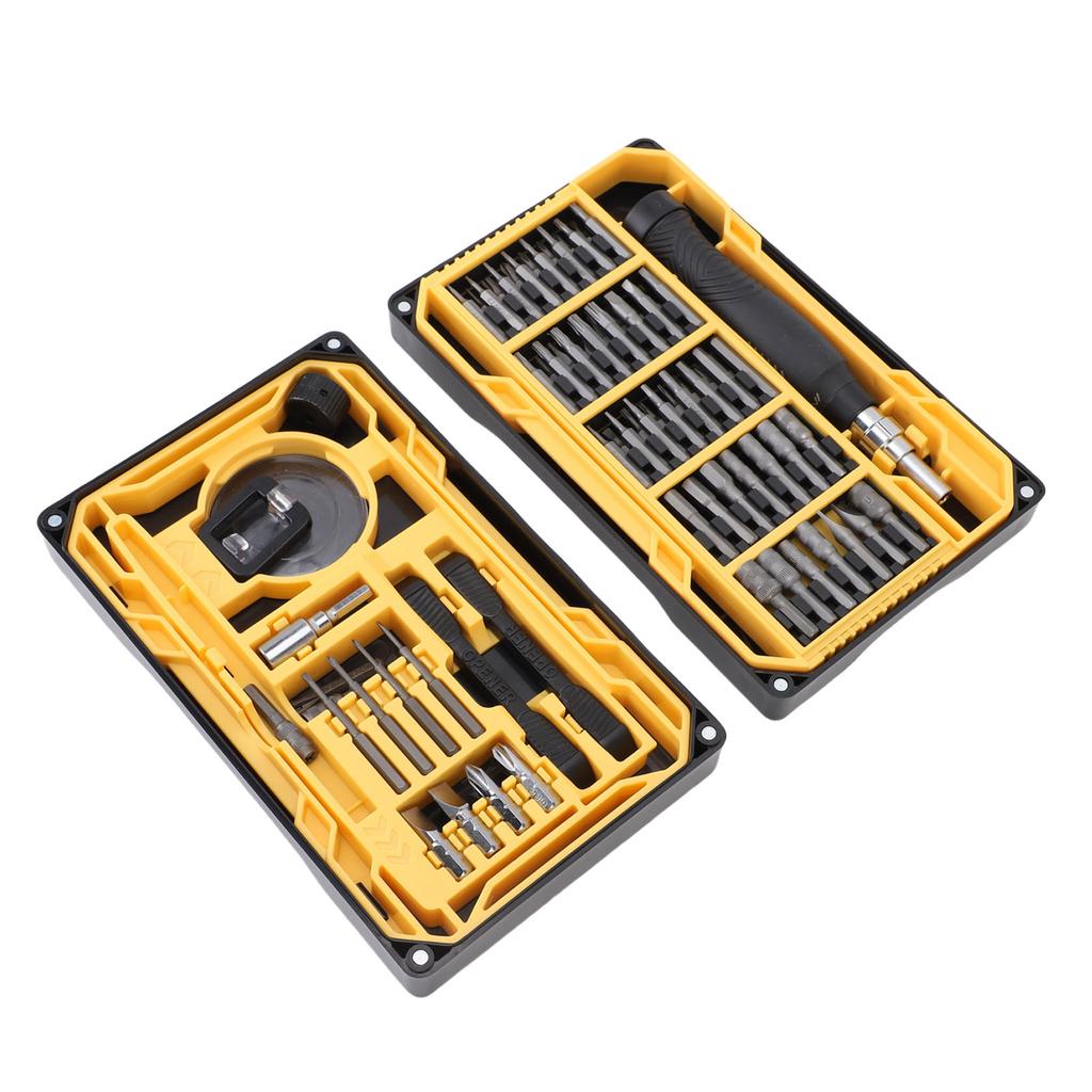 Precise Screwdriver Set Adjustable Torsion Reversible Screwdriver and 73 Bits with Magnetizer and Metal Tweezers