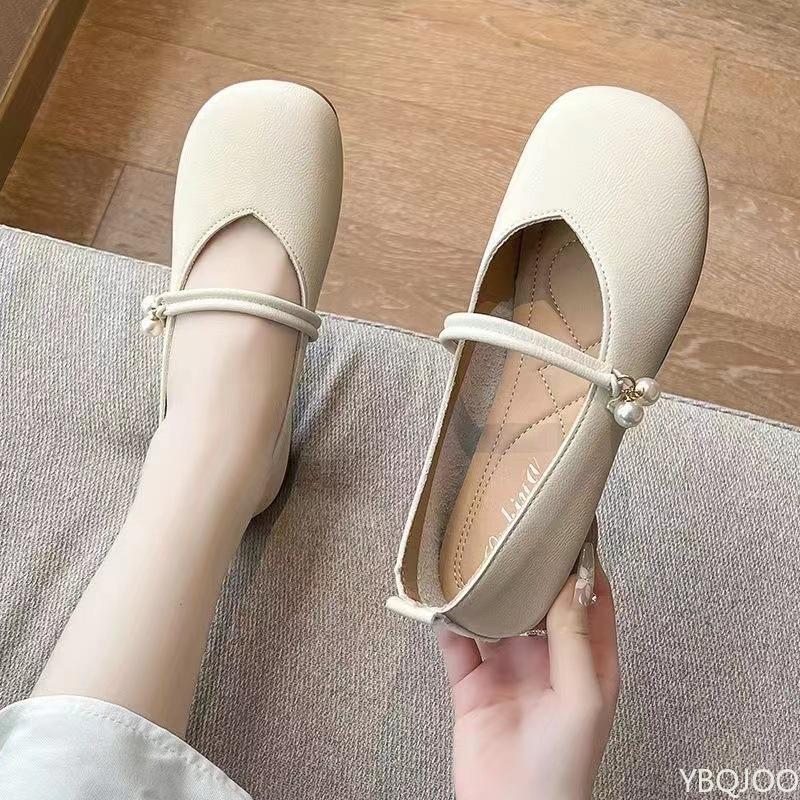 Fashion Temperament single shoe women's spring new gentle versatile style low heeled shoes simple comfortable women's shoes
