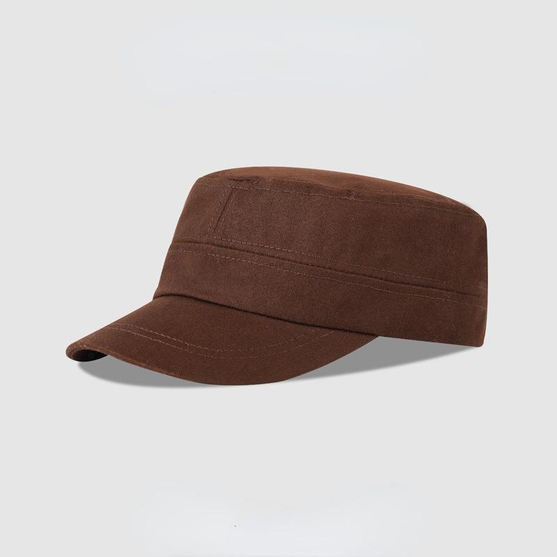 Peaked Cap Men's Spring Summer Autumn Baseball Visor Flat Top Hat Military Training Sun Hat Outdoor Travel Tide