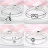 Original Inlaid Zircon Charm Beadscopper Color Love Heart Snake Dangle Bead Fit Bangle Bracelet Pendant Jewelry Fine Gift