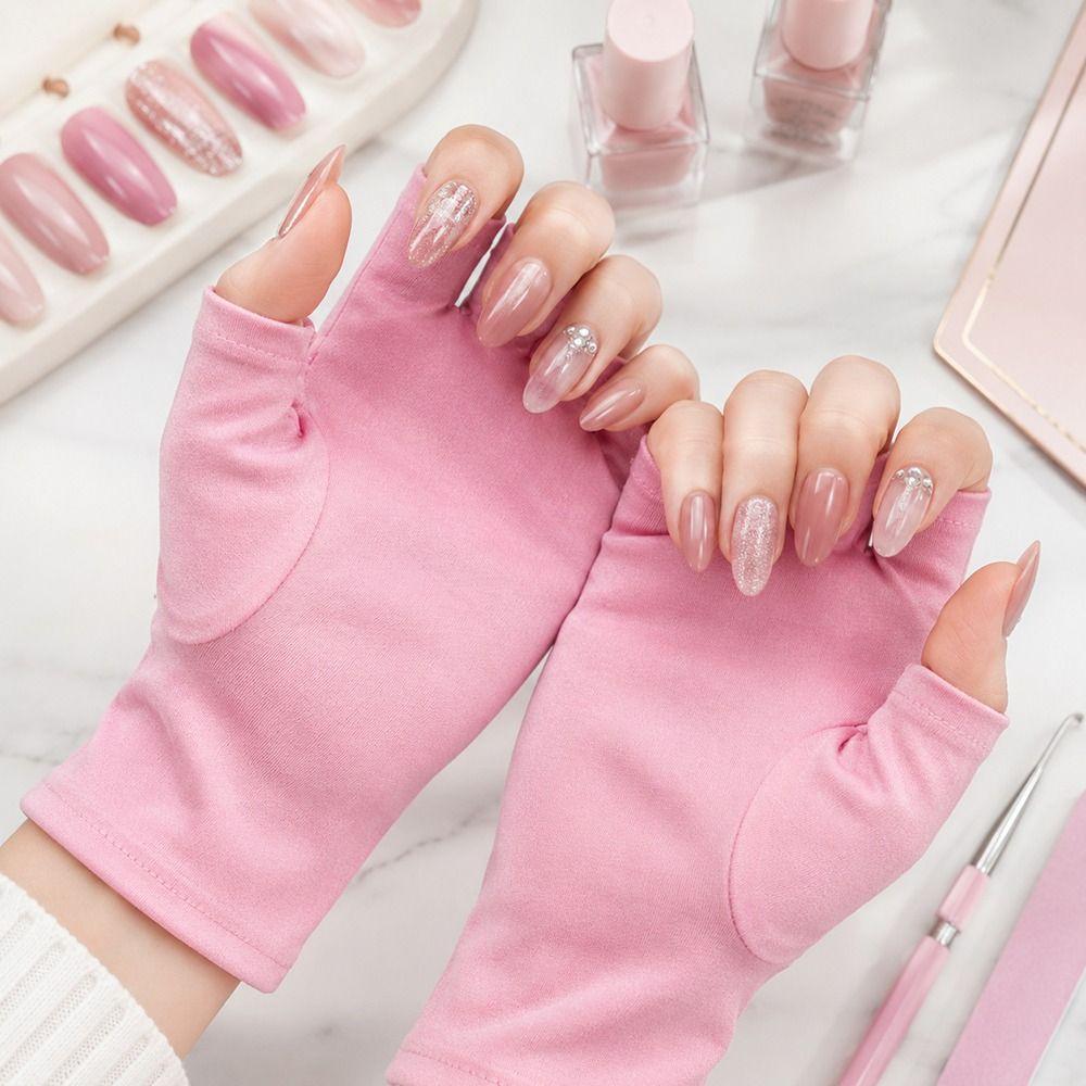 1Pair Hand Protector Anti UV Radiation Gloves Nail Lamp Protection Gloves  for Nail UV LED Lamp