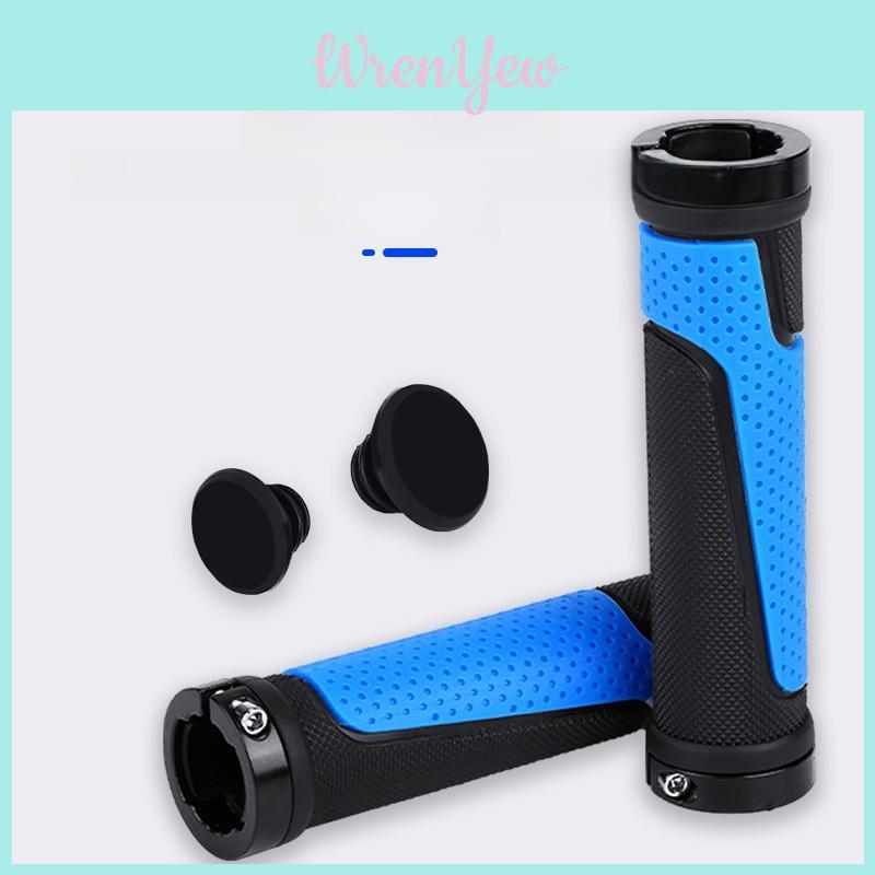 Mountain Bike Rubber Hand Grips With Lockable Design And Antislip Features For Cycling Enthusiasts