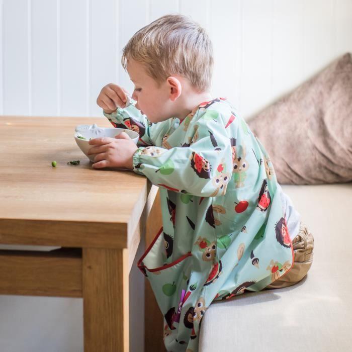 Bavoir tablier tidy tot avec manches,étanche,repas,peinture,bricolage.sac offert