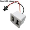Dual Port USB C Charging Power Socket Double Layer Female Base Fast Charging with USB Reading Lamp for Travel Use