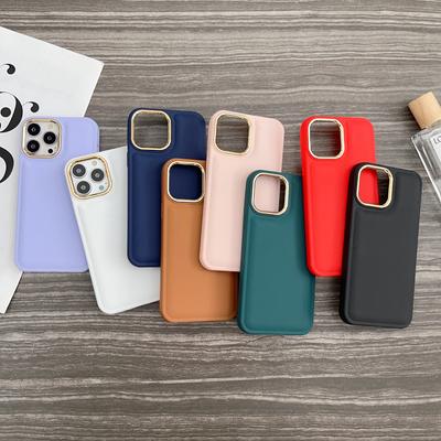Coque de téléphone plaquée avec protection de l'appareil photo pour iPhone 14 13 12 11 Pro Max Xr X Xs 6 7 8 Plus Pare-chocs antichoc à coussin d'air Housse souple