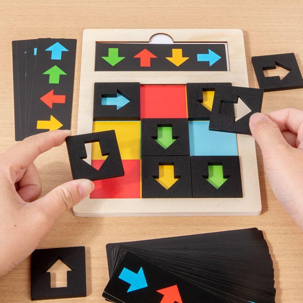 Puzzle Direction Cognition Sensory Game Logical Thinking Color Shape Matching Toy  Birthday Gifts