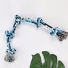 Strong Braided Dog Rope Toy with 5 Knots for Aggressive Chewer Interaction Teething Chewing Indoor Outdoor Exercise Toy