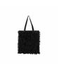 Lesportsac Black Lace Ruffle Large Emerald Tote [1833.Ld63]