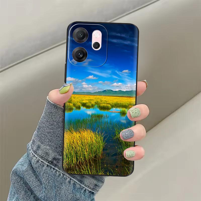 Per OPPO Reno14 F Custodia CPH2743 Cover Morbida in Silicone Gatto Carino Dipinto Protezione Fundas Per OPPO Reno 14F Reno14F Cover Posteriore Borse