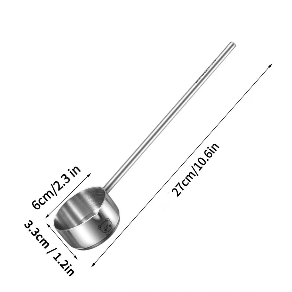WORTHBUY 304 Stainless Steel Sauce Spoon Anti Scalding Long Handle Hot Oil Spoon Soup Ladle Multifunctional Kitchen Tableware