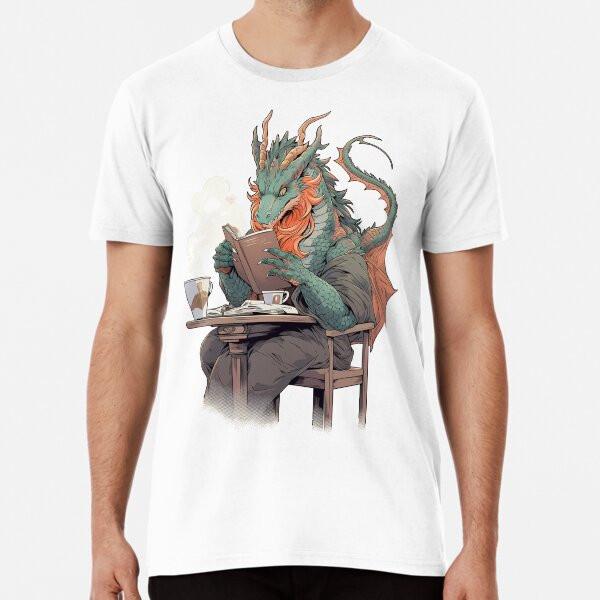 

Dragon s Day Off: Coffee and Book Time T-Shirt S-5XL Best T-Shirt S