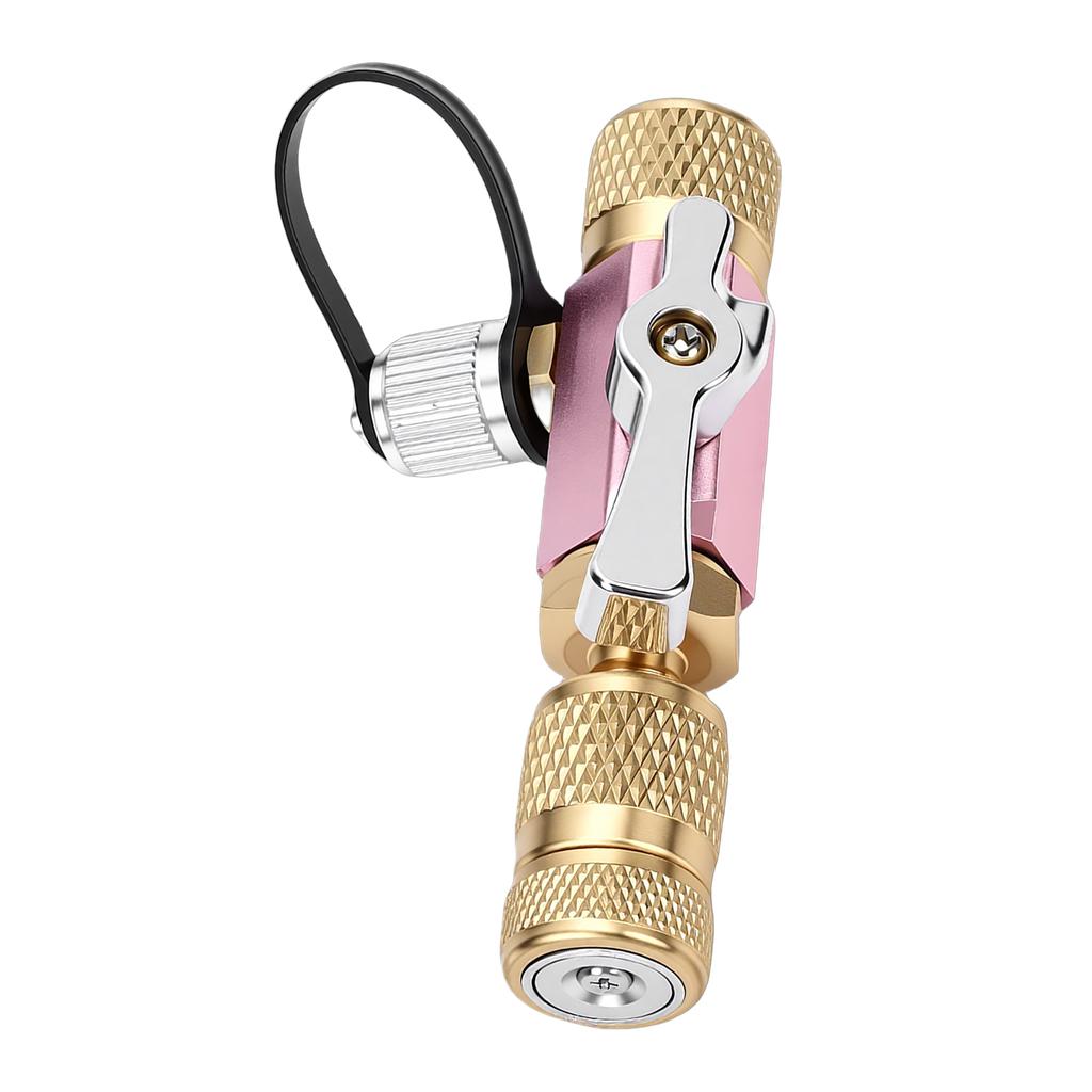 HVAC Valve Core Removal Tool Double O Ring Sealed Adjustable Vacuum Rated Valve Core Remover Installer Tool with Wrench