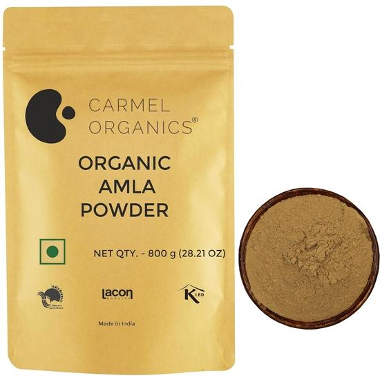 CARMEL ORGANICS Amla Fruit Powder | 800 grams(Pack of 1) | Jaivik Bharat Certified | Indian gooseberries | Malanelli,Amalakkamu,Usirikai Powder 800GM